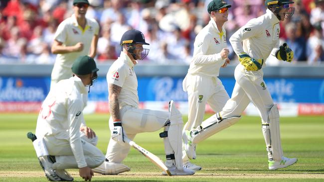 England batsman Ben Stokes looks dejected after being dismissed. Picture: Getty Images