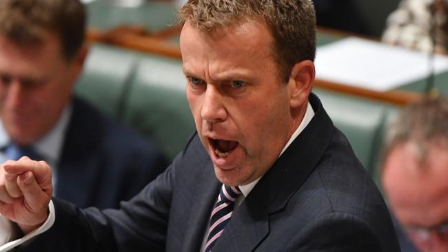 Dan Tehan during Question Time. Picture: AAP.