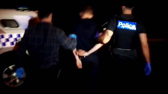 Police arrest a man in connection with a string of alleged burglaries in Melbourne. Picture: Victoria Police