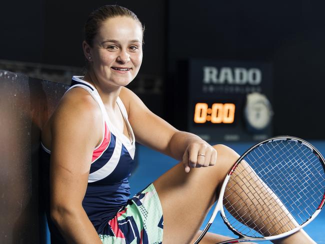 Tennis Player Ash Barty at Pat Rafter Arena who is the newest member of the Rado Young Star Program for up and coming tennis players. Photo Lachie Millard