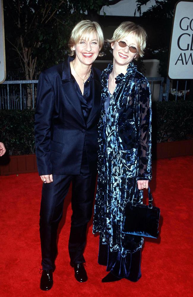 Ellen DeGeneres and Anne Heche during 55th Annual Golden Globe Awards in 1998. Picture: SGranitz/WireImage