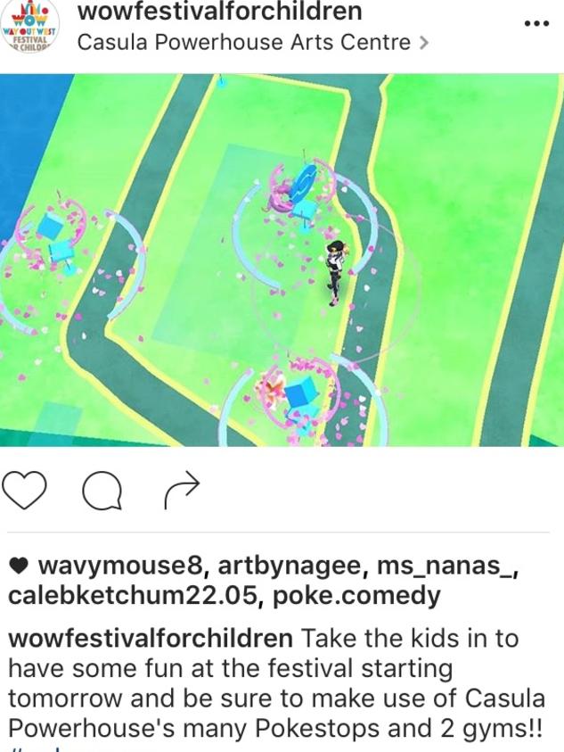 The WOW Festival at Casula Powerhouse is on this week. They have a few PokeStops on site and shared it with their Instagram audience.