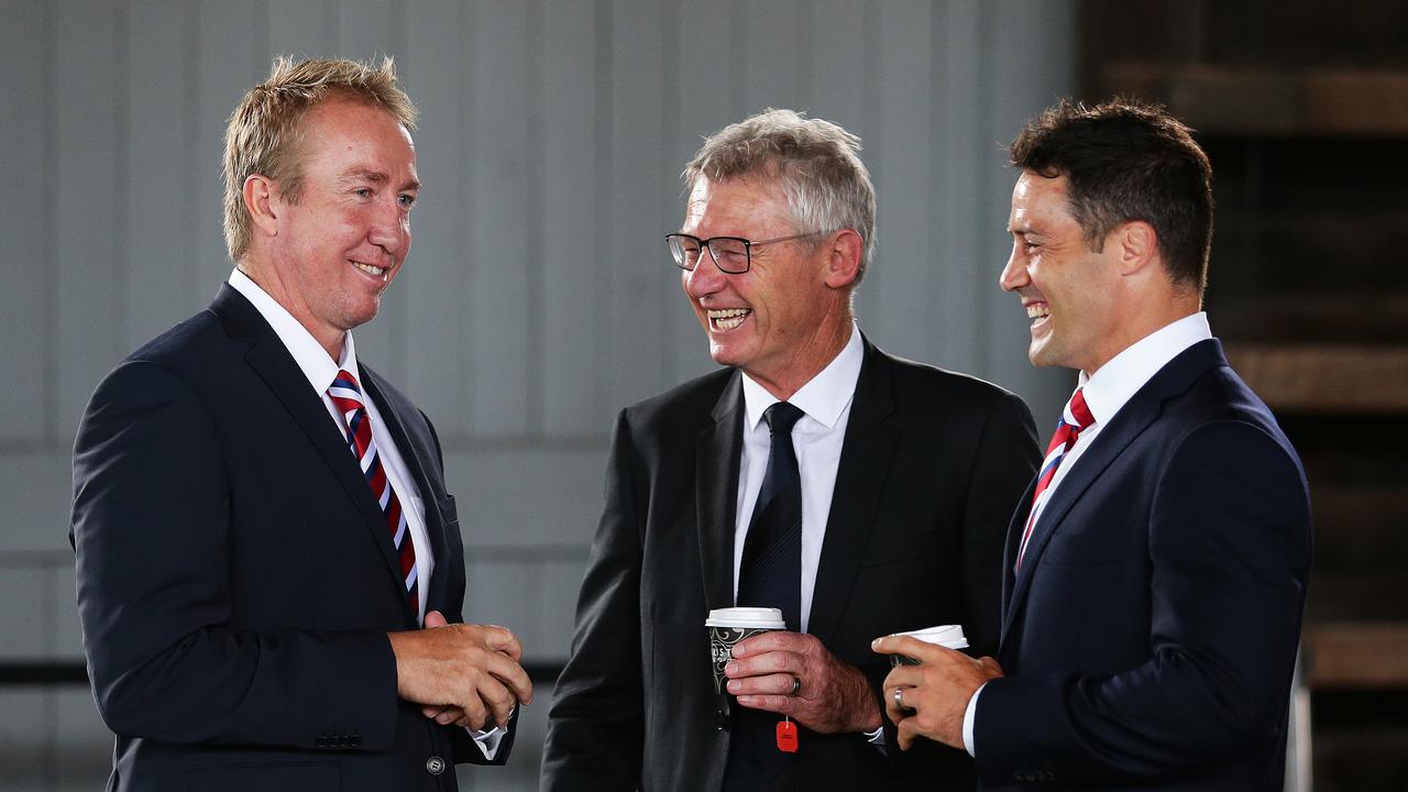 Brian Canavan (middle) will join the Knights as head of football. Picture: Brett Costello