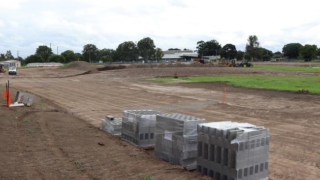 Some of the upgrade works underway at Grafton Greyhound Club.