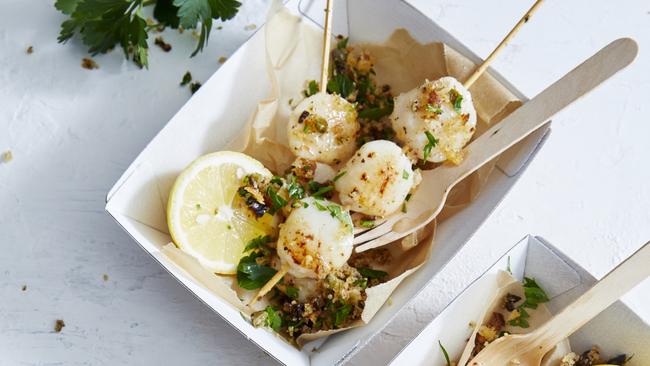 Scallops with fried breadcrumbs. Picture: Guy Bailey