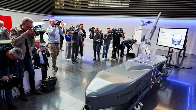 A Taurus cruise missile in Schrobenhausen, Germany. Picture: Getty Images