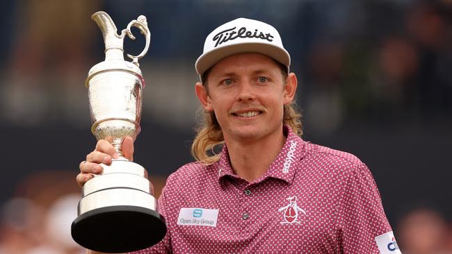 Golf - The 150th Open Championship - Old Course, St Andrews, Scotland, Britain - July 17, 2022 Australia's Cameron Smith celebrates with the Claret Jug after winning The Open Championship REUTERS/Phil Noble