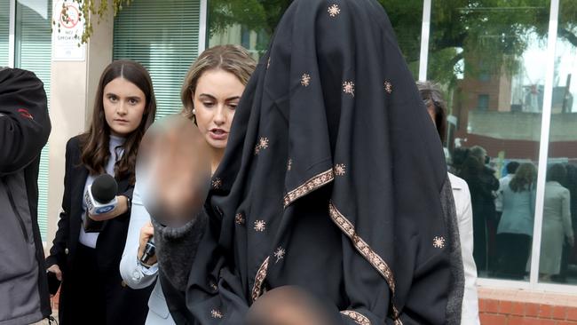 ADELAIDE, AUSTRALIA - NewsWire Photos 12,April, 2024: A 14-year-old girl leaves the Adelaide youth court after facing court on charges of possessing explosive instructions and extremist material Picture: NCA NewsWire / Kelly Barnes