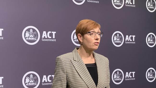 ACT Health Minister Rachel Stephen-Smith told reporters the territory's new approach to the pandemic would be more transparent. Picture: Julia Kanapathippillai