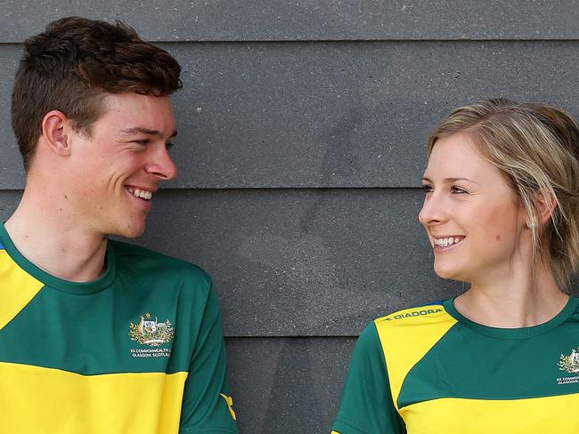 GLASGOW COMMONWEALTH GAMES 2014- Siblings Alex and Annette Edmondson will both be competing for Australia in cycling at the Sir Chris Hoy Velodrome. Pics Adam Head