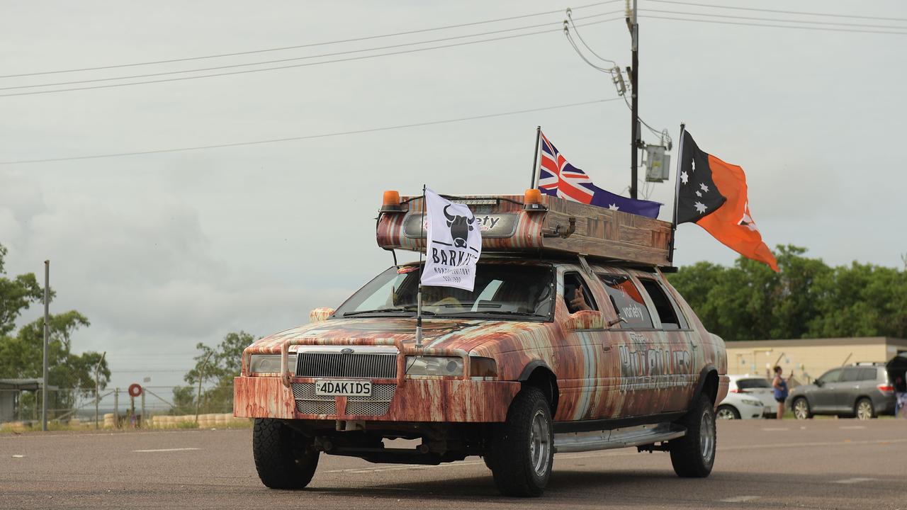 The decorations didn’t disappoint during the Variety NT Ute Run in Hidden Valley. Picture: (A)manda Parkinson