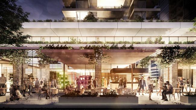 Concept plans released at a media conference by Lord Mayor Sandy Verschoor show three high-rise buildings with apartments, retail and food outlets, entertainment venues and open space. Picture: Adelaide City Council