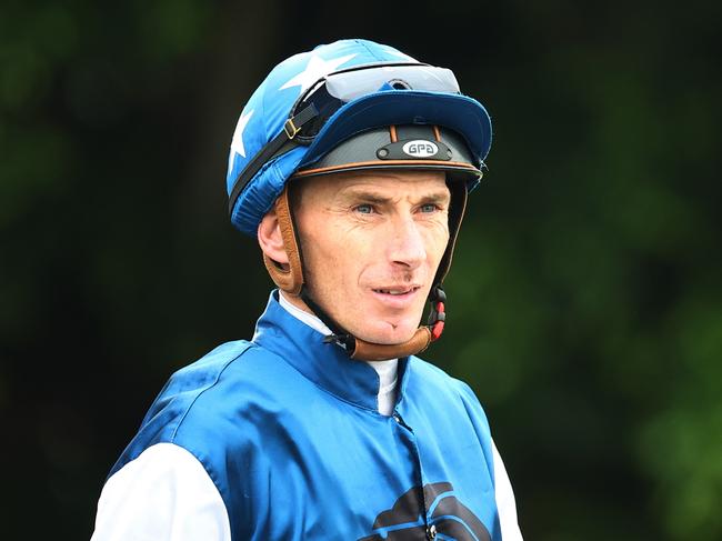 NEWCASTLE, AUSTRALIA - MAY 11: Jockey  Ben Looker  prepares for Race 7 De Bortoli Wines Takeover Target Stakes during 