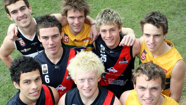 LIVING THE HIGH LIFE: Scott Lycett (back left) with his Henley High School teammates, from left, Matthew Rankine, Brad Helbig, Jared Polec, Dylan Ribbons, Josh Schiller, Jarrad Harding and Brodie Smith.