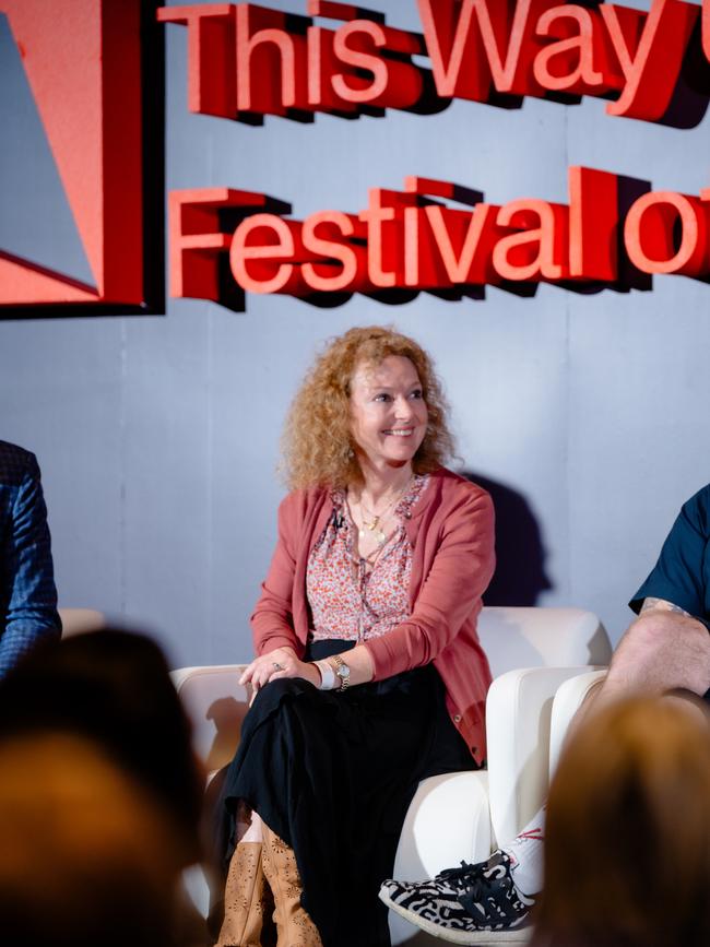 Group executive creative director at advertising agency VMLY&amp;R, Kim Pick, speaking at a Growth Agenda event at Advertising Council Australia’s Festival of Creativity in August. Photo: Quilman Cruz