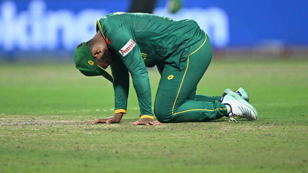 South Africa's captain Temba Bavuma. Photo by DIBYANGSHU SARKAR / AFP.