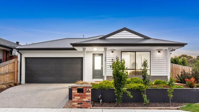 New estate: The four-bedroom house at 26 Minnauns Rd, Lovely Banks, is listed with $775,000 to $825,000 price hopes.