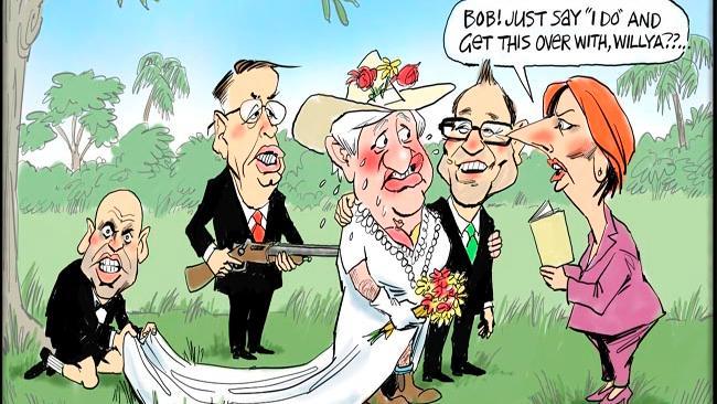 "A Marriage of Inconvenience." Illustration: Bill Leak