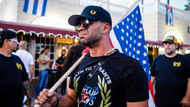 Proud Boys leader Henry "Enrique" Tarrio is among those prisoners pardoned by Donald Trump. Picture: AFP