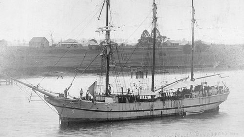 Labour Schooner ‘Sydney Belle’, 1900. The Sydney Belle was a vessel involved in transporting South Sea islanders, highlighting the history of blackbirding in Queensland. Source: State Library of Queensland