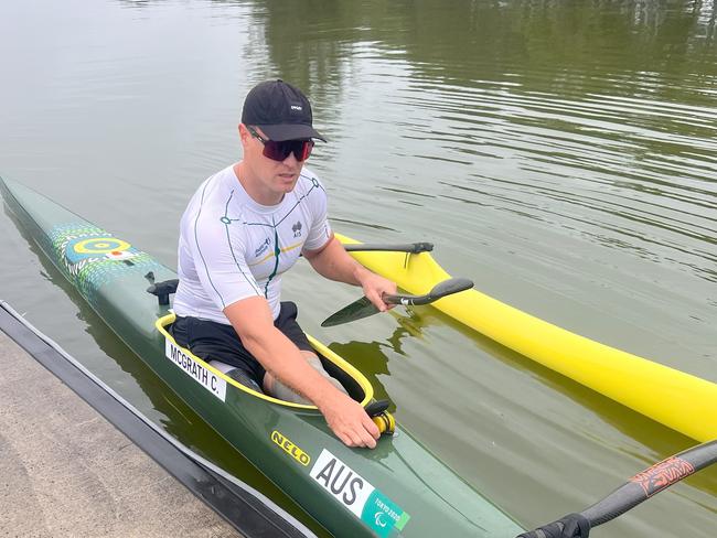 The inspirational kayaker in Chris McGrath Unstoppable. Picture: Channel 9