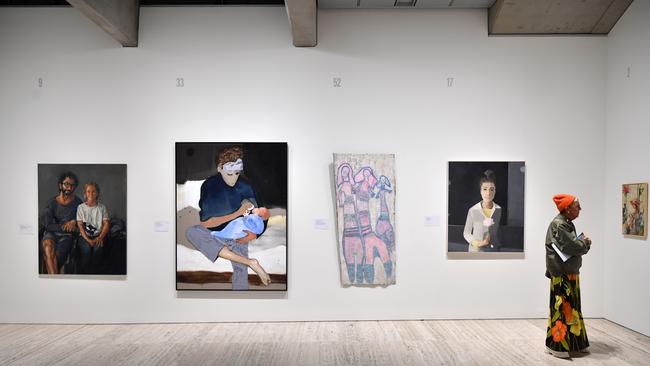 Archibald Prize entries on display at the Gallery of NSW in Sydney. Picture: NCA NewsWire/Joel Carrett