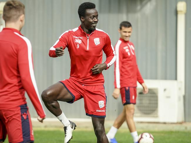 Adelaide United training, Baba Diawara, Saturday May 4, 2019 pic AAP/MIKE BURTON