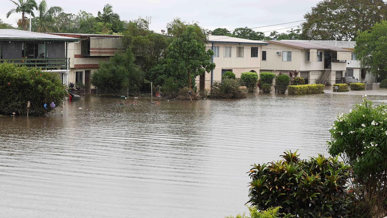 Homes inundated by floodwater in Ingham. Picture: Adam Head