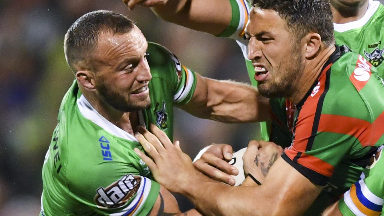 Josh Hodgson copped a knock against the Rabbitohs.