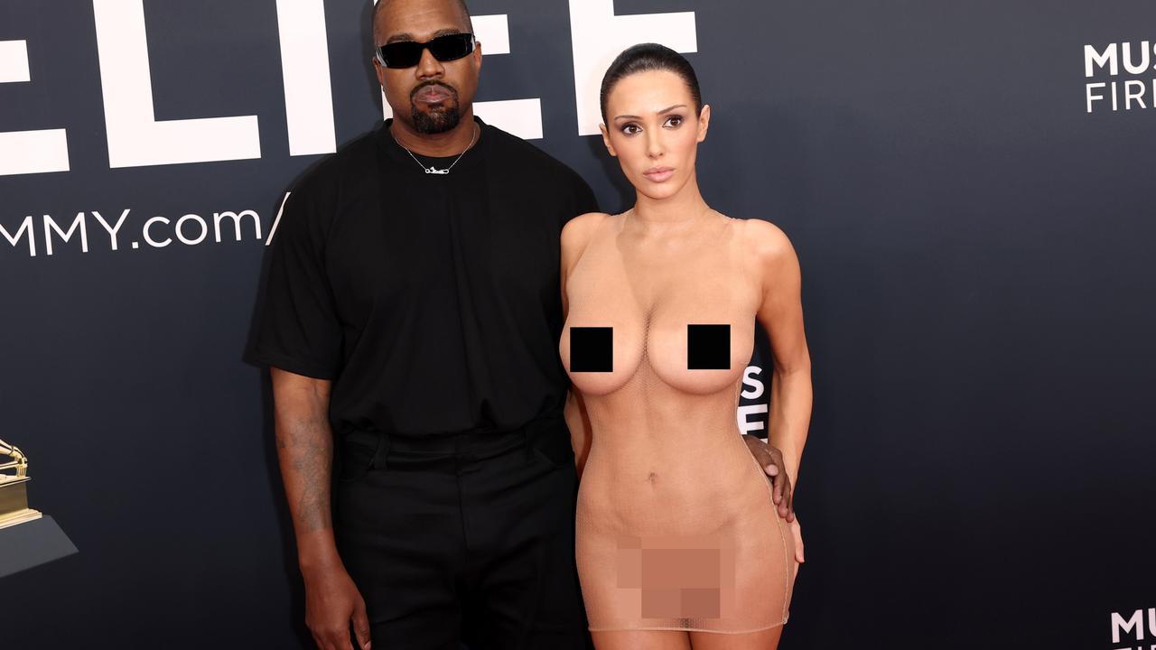 Kanye West and Bianca Censori at the 67th Annual Grammy Awards. Picture: Getty.