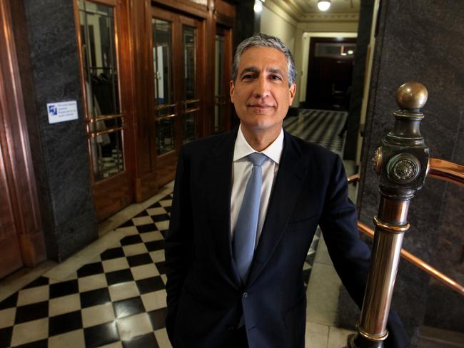 Orica chief executive Alberto Calderon speaking at the Melbourne Mining Club lunch at Melbourne Town Hall.