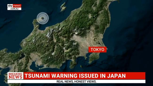 Japan Issues Tsunami Warning After 76 Magnitude Earthquake Sky News Australia 
