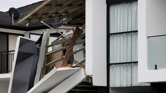 The scene of the house collapse in Condell Park. Picture: NCA NewsWire / Damian Shaw