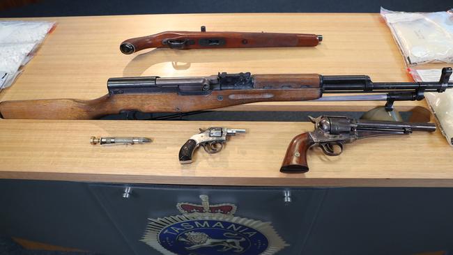 Some of the fire arms seized as part of Operation Monet. Picture: NIKKI DAVIS-JONES