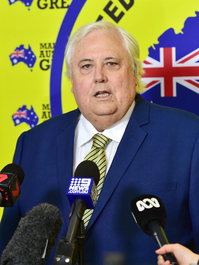 Clive Palmer. Picture: Shae Beplate.