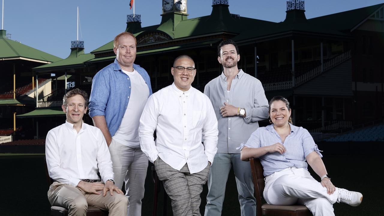The Merivale Executive Chefs, Ben Greeno, Vincenzo Biondini, Dan Hong, Jordan Toft, Danielle Alvarez – Executive Chef. Photo: Phil Hillyard