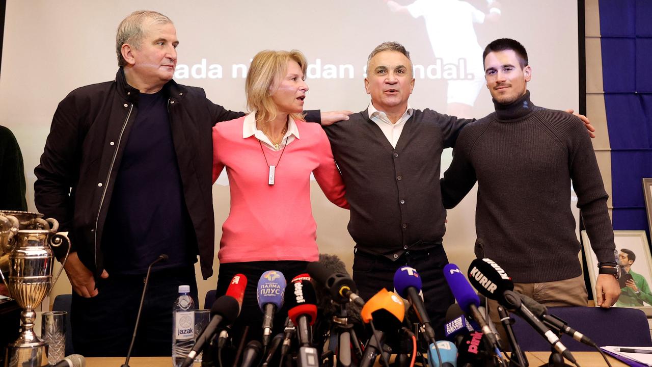 Dijana (second from left) and the rest of her family have been critical of Australia’s handling of the situation. (Photo by Pedja MILOSAVLJEVIC / AFP)