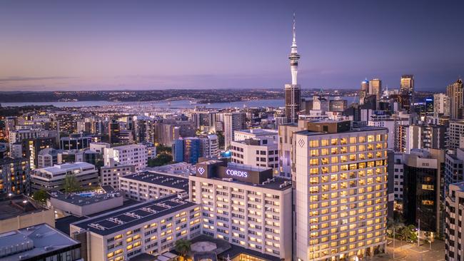 Cordis Auckland stands tall against the city skyline.