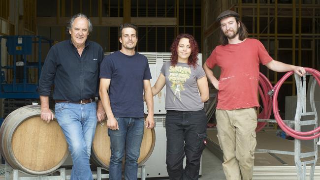 Steve Frazer, Kaspar Hermann, Andrea Davison and Ryan Frazer at No.7 Healesville. Picture: Ben Frazer.