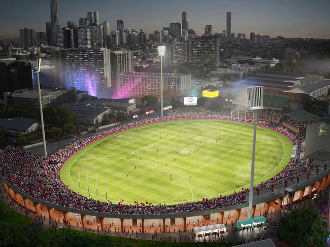 Artist impression of what the RNA Main Arena might look like during the Gabba redevelopment.