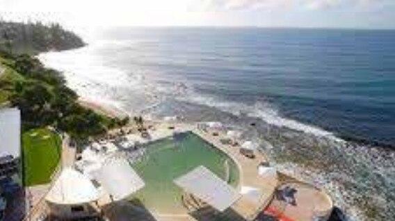 Gold Coast ocean pool investigation by council - example of an ocean pool at Kings Beach on the Sunshine Coast.