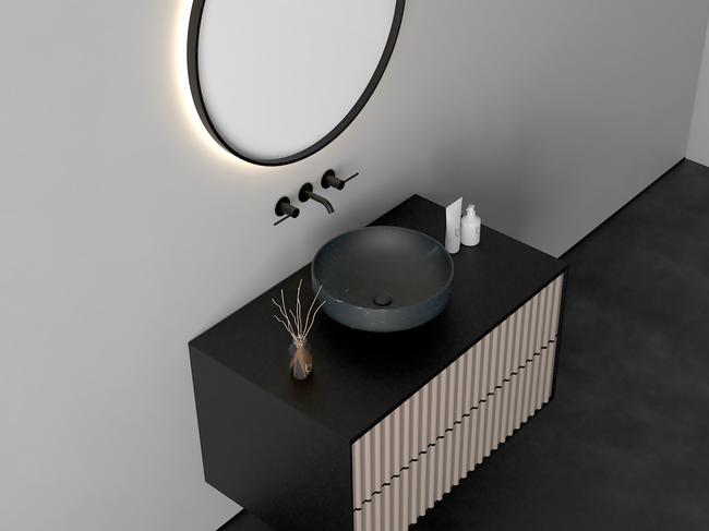 Bathroom mirrors are well lit for the morning routine. Picture: Harvey Norman.