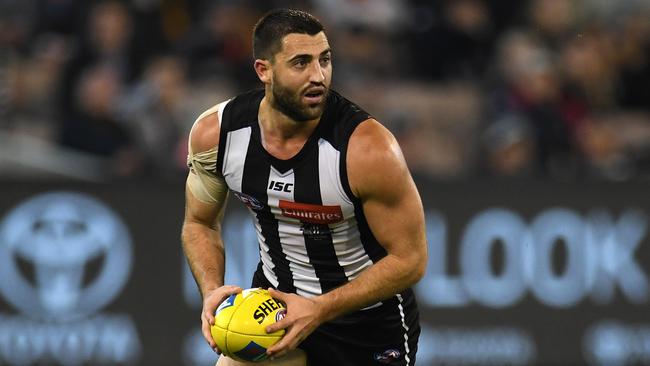 Could the Pies let mercurial forward Alex Fasolo walk to get a pick back as compensation? Picture: AAP