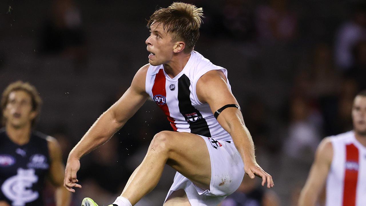 Does workhorse Seb Ross fit in St Kilda’s long-term plans? Picture: Michael Klein