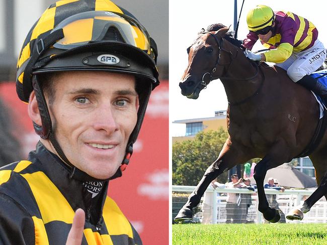 Jockey Jamie Mott will aim to book a Caulfield Cup ticket for the Annabel Neasham-trained Gear Up (right) when the pair combine in Saturday's Mornington Cup. Pictures: File