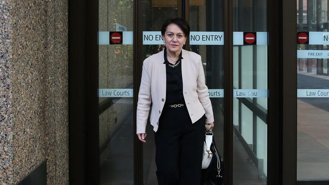 Ayten Saridas leaving Federal Court in Sydney. Picture: Gaye Gerard
