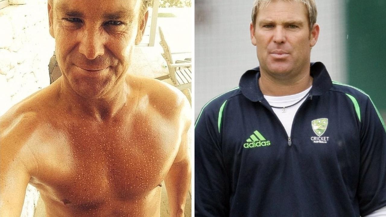 Shane Warne revealed his physique on Twitter.