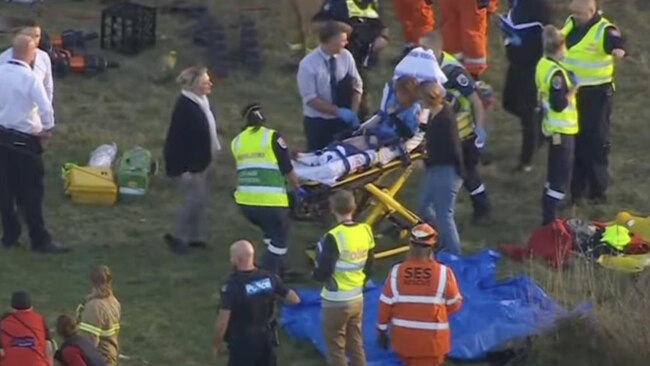 The horror crash occurred on Tuesday afternoon. Picture: Seven News