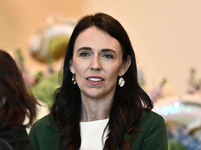 New Zealand's Prime Minister Jacinda Ardern looks on as she attends the "APEC Leaders' Dialogue with ABAC" event during the Asia-Pacific Economic Cooperation (APEC) summit in Bangkok on November 18, 2022. (Photo by Lillian SUWANRUMPHA / POOL / AFP)