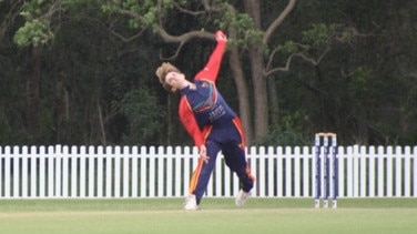 Sunshine Coast cricketer Aidan Cushan in action.